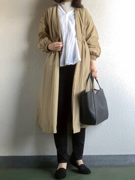 「green label relaxing（グリーンレーベルリラクシング）のアイテム（その他アウター）」を使った、yuiさん（レディース・160cm）の春コーディネート