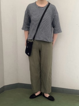 「YEVS（イーブス）のアイテム（パンツ）」を使った、yuiさん（レディース・160cm）の夏コーディネート