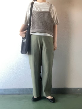 「YEVS（イーブス）のアイテム（パンツ）」を使った、yuiさん（レディース・160cm）の夏コーディネート