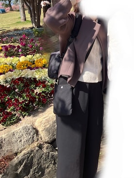 「無印良品（ムジルシリョウヒン）のアイテム（カーディガン/ボレロ、ホワイト系）」を使った、yuiさん（レディース・161cm）の春コーディネート