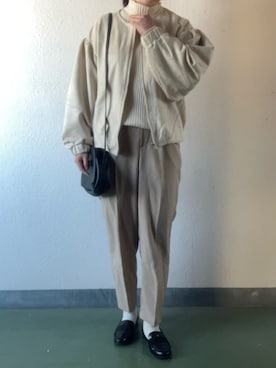 「Fizz（フィズ）のアイテム（ブルゾン）」を使った、yuiさん（レディース・160cm）の冬コーディネート