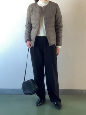 「JEANASIS（ジーナシス）のアイテム（パンツ）」を使った、yuiさん（レディース・160cm）の冬コーディネート