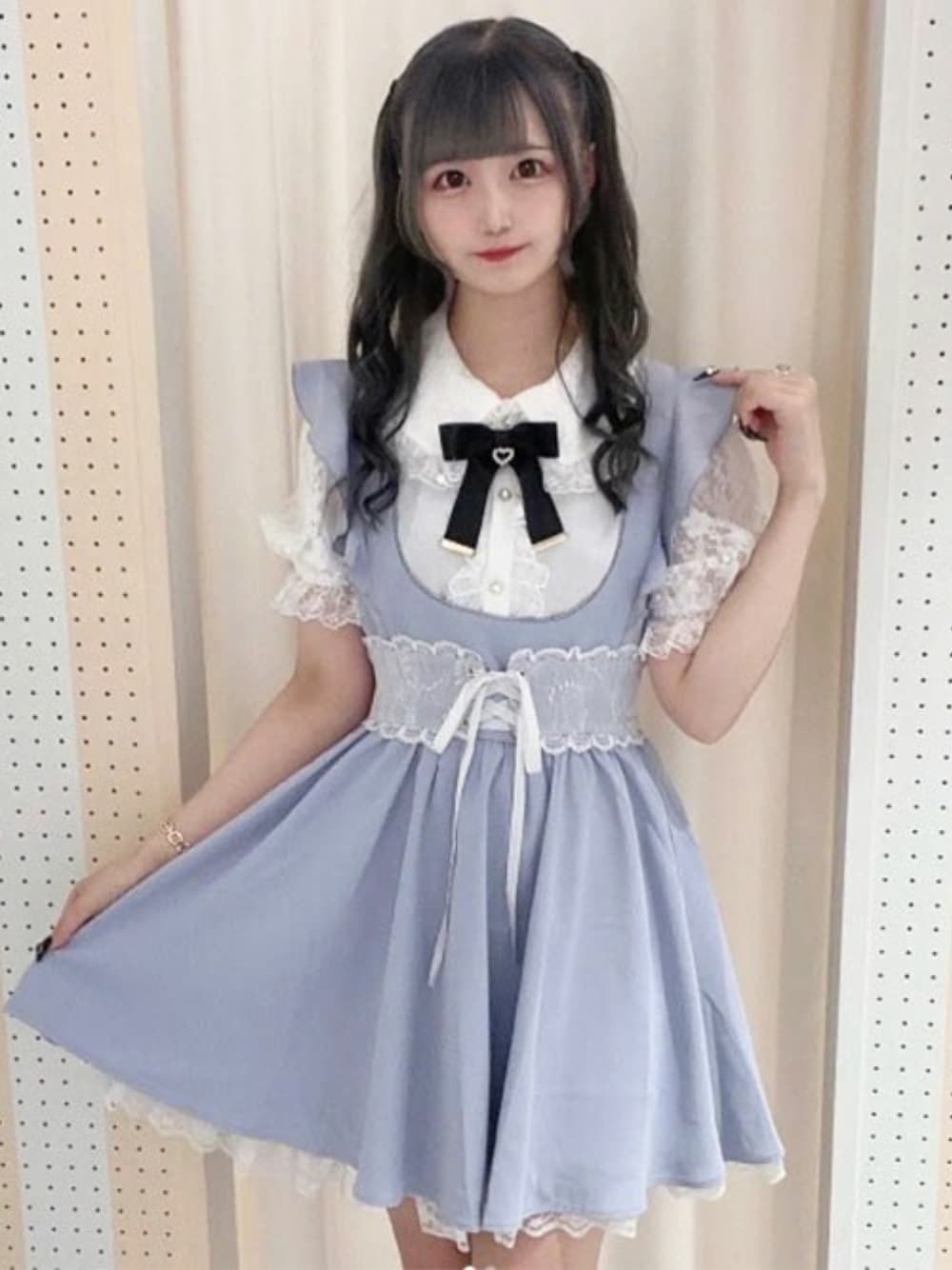 hyde着系HONEYオパール切替フリルロングシャツMELTTHELADYボレロ