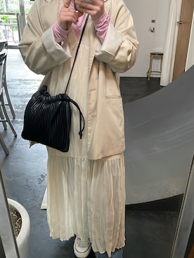 カエさんの「プリーツキンチャクＢＡＧ　863163」を使ったコーディネート