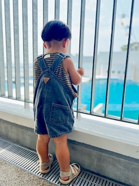 「アイテム（サロペット/オーバーオール）」を使った、じょんちゃん。さん（レディース・174cm）の冬コーディネート