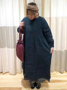 「Slowlinen」｜しながわさん（レディース・164cm）の秋コーディネート