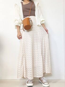 「KBF（ケイビーエフ）のバケットミニBAG（ショルダーバッグ）」を使った、みさん（レディース・160cm）の秋コーディネート