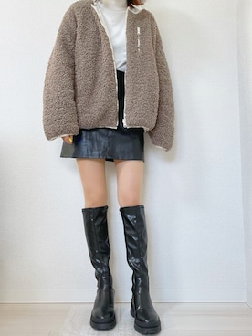 「台形スカート」｜みさん（レディース・160cm）の冬コーディネート