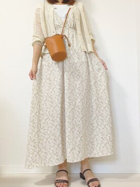 「KBF（ケイビーエフ）のバケットミニBAG（ショルダーバッグ）」を使った、みさん（レディース・160cm）の夏コーディネート