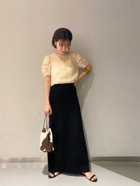 「ロンクスカート」｜「アイテム（サンダル）」を使った、GOTO_156cmさん（レディース・156cm）の夏コーディネート