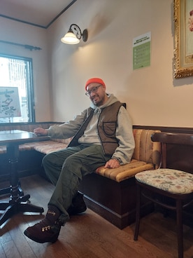 「EWING（ユーイング）のアイテム」を使った、rinosmanさん（メンズ・179cm）の冬コーディネート