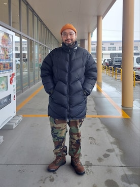 「northface（ノースフェイス）のアイテム（ダウンジャケット/コート）」を使った、rinosmanさん（メンズ・179cm）の冬コーディネート