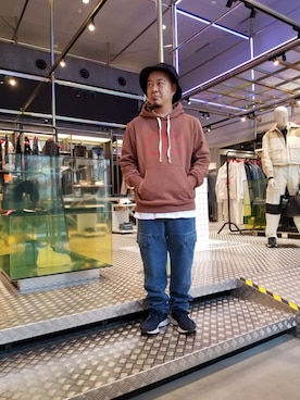 「DIESEL OSAKA」｜utさん（メンズ・160cm）の冬コーディネート