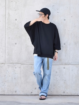 「levis」｜くるまやさん（メンズ・165cm）の夏コーディネート