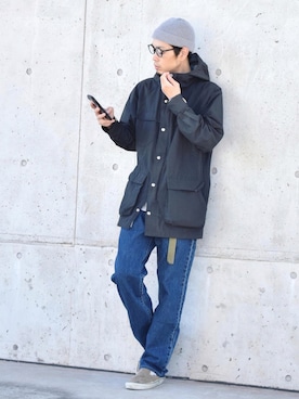 「SIERRA DESIGNS（シェラデザイン）のアイテム（マウンテンパーカー）」を使った、くるまやさん（メンズ・165cm）の秋コーディネート