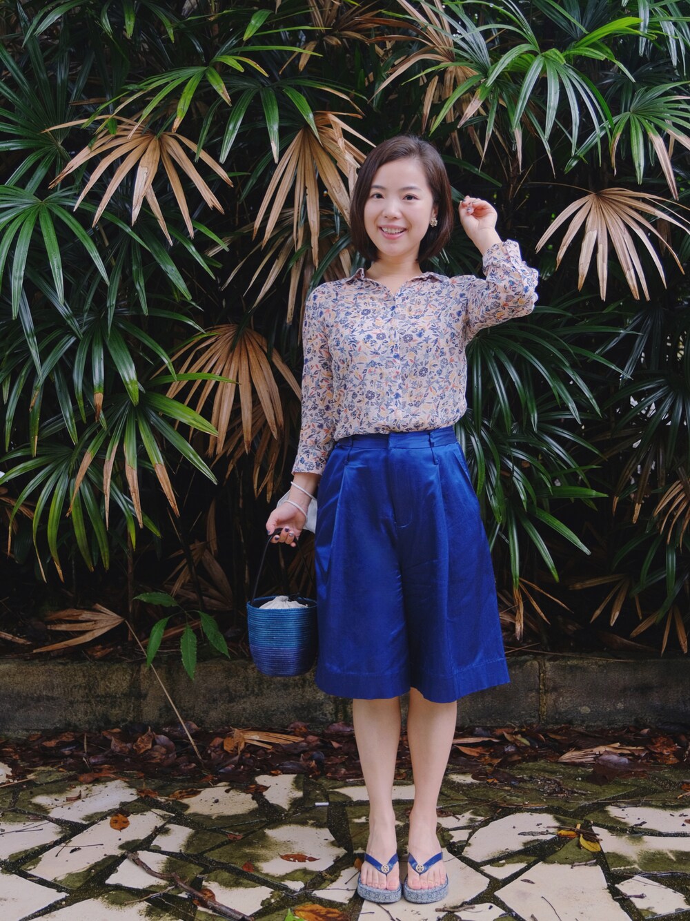 「夏、ootd、outfitoftheday、daily look、date style♡、weekend、holiday、低身長コーデ、初夏コーデ」｜「Sessunのアイテム（シャツ/ブラウス、ピンク系）」を使った、自然卷tutuさん（レディース・160cm）の春コーディネートの1枚目の写真