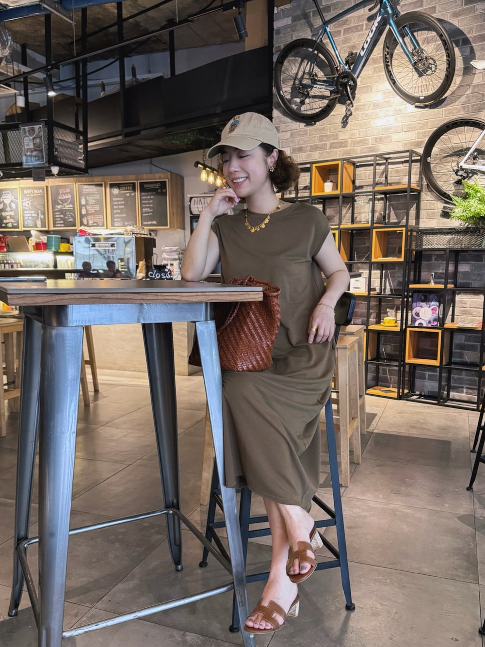 「休日スタイル、daily look、date style♡、夏、低身長コーデ、ootd、outfit」｜「POLO RALPH LAURENのアイテム（帽子、ベージュ系）」を使った、自然卷tutuさん（レディース・160cm）の夏コーディネートの1枚目の写真