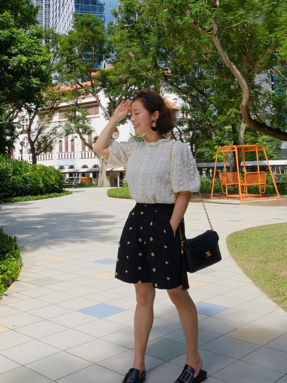 「休日スタイル、春先取り、daily look、date style♡、ootd、outfit、outfitoftheday、低身長コーデ、黑白搭配、weekend」｜「machattのアイテム（カーゴパンツ、ブラック系）」を使った、自然卷tutuさん（レディース・160cm）の冬コーディネートの1枚目の写真