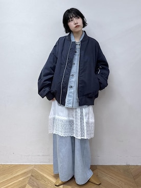 「PROVOKE （プロヴォーク）のアイテム」を使った、hiroさん（レディース・157cm）の冬コーディネート