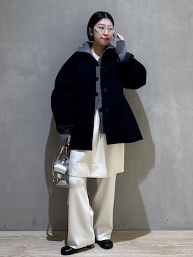 「アイテム（ステンカラーコート）」を使った、hiroさん（レディース・157cm・20代）の秋コーディネート