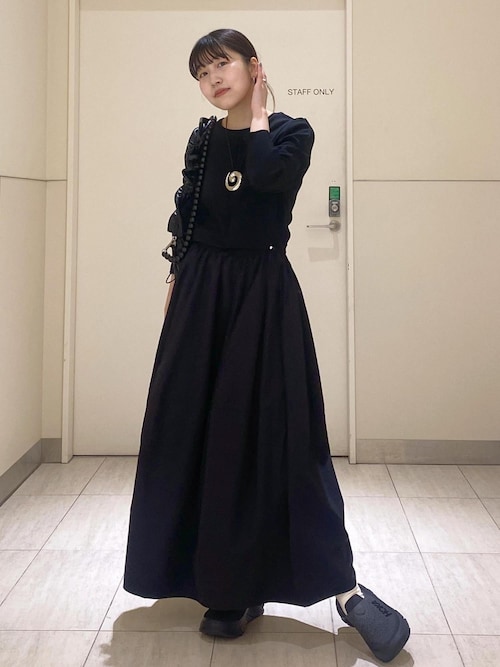 【サステナブル】コクーンフォルムコンビワンピース　アダムエロペ ADAM ET ROPÉ FEMME(アダム エ ロペ ファム) / 【サステナブル