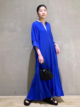 「GANNI」｜「アイテム（ワンピース/ドレス）」を使った、hiroさん（レディース・157cm）の春コーディネート