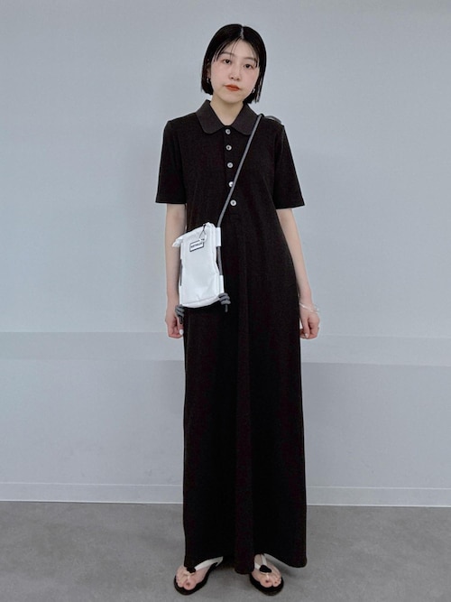 ADAM ET ROPE' FEMME ハーフスリーブポロシャツワンピース アダム エ ロペ ADAM ET ROPE' 【WEB限定】ハーフスリーブ