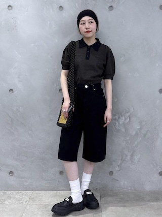 「NEEDBY heritage(ニードバイヘリテージ)の【NEEDBY for ADAM ET ROPE】別注 RILLEY(デニムパンツ)」を使った、hiroさん(レディース・157cm)の春コーディネート