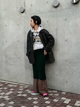 「SOSHIOTSUKI（ソウシオオツキ）のアイテム」を使った、Reimiさん（レディース・170cm）の冬コーディネート