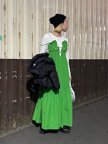 ジェニーギャルソン フリル付きダークグリーンアンサンブル 1710757618_215.jpg