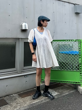 「アイテム（ハンチング/ベレー帽）」を使った、Reimiさん（レディース・170cm）の秋コーディネート