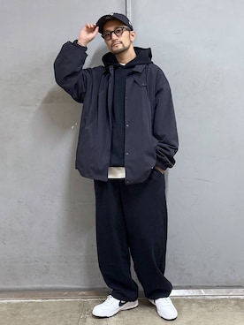 「アイテム（ナイロンジャケット）」を使った、boy.さん（メンズ・170cm）の秋コーディネート