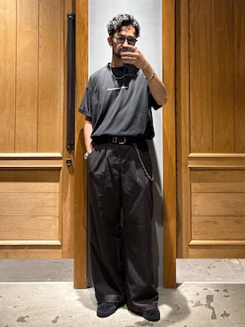 「アイテム（スラックス）」を使った、boy.さん（メンズ・170cm・20代）の夏コーディネート