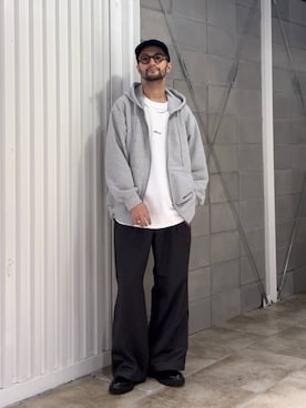 「アイテム（スラックス）」を使った、boy.さん（メンズ・170cm・20代）の秋コーディネート