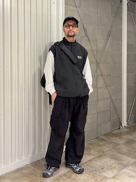 「アイテム（ベスト）」を使った、boy.さん（メンズ・170cm）の春コーディネート