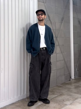 「RAGEBLUE（レイジブルー）のアイテム（カーディガン/ボレロ）」を使った、boy.さん（メンズ・170cm）の秋コーディネート
