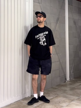 「POLeR（ポーラー）のアイテム（パンツ）」を使った、boy.さん（メンズ・170cm）の夏コーディネート