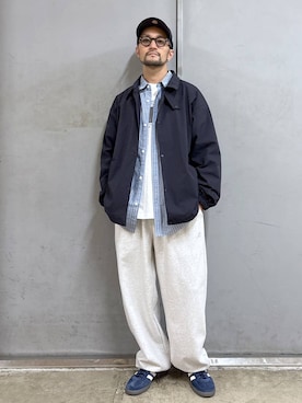 「アイテム（ナイロンジャケット）」を使った、boy.さん（メンズ・170cm）の秋コーディネート