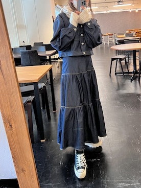 「アイテム（アームカバー）」を使った、tamaruさん（レディース・155cm）の秋コーディネート