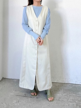 「アイテム（ジャンパースカート）」を使った、tamaruさん（レディース・155cm・20代）の冬コーディネート