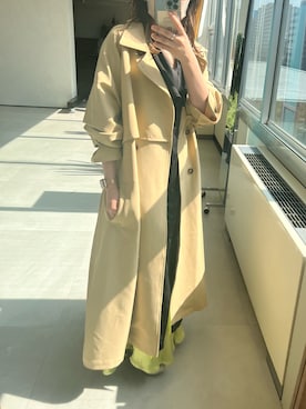 「アイテム（トレンチコート）」を使った、tamaruさん（レディース・155cm・20代）の春コーディネート