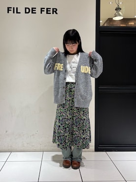 「FIL DE FER（フィルデフェール）のアイテム」を使った、shimoda.さん（レディース・148cm）の冬コーディネート