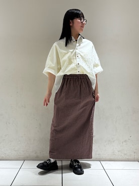 「FIL DE FER（フィルデフェール）のアイテム」を使った、shimoda.さん（レディース・148cm）の春コーディネート