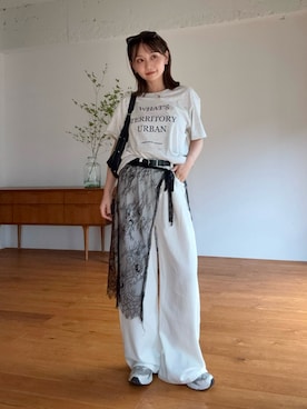 「NUEF （ヌエフ）のアイテム」を使った、くるみ🕊️さん（レディース・156cm）の夏コーディネート