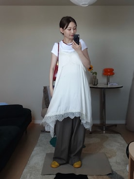 「Doux archives（ドゥアルシーヴ）のアイテム」を使った、くるみ🕊️さん（レディース・156cm）の夏コーディネート