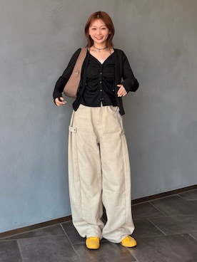 「アイテム（チョーカー）」を使った、くるみ🕊️さん（レディース・156cm）の春コーディネート