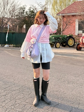 「HUNTER（ハンター）のアイテム」を使った、くるみ🕊️さん（レディース・156cm）の春コーディネート