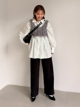 「アイテム（チョーカー）」を使った、くるみ🕊️さん（レディース・156cm）の春コーディネート