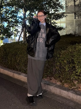 「HOKA（ホカ）のアイテム」を使った、くるみ🕊️さん（レディース・156cm）の冬コーディネート