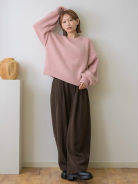 「RETRO GIRL（レトロガール）のアイテム」を使った、くるみ🕊️さん（レディース・156cm）の春コーディネート